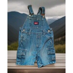 Vintage Old Navy Baby Toddler Sz 2T Bib Overall Shorts